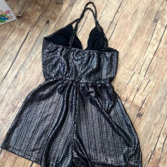 Small Black + Silver ACW Romper - Picture 2 of 3